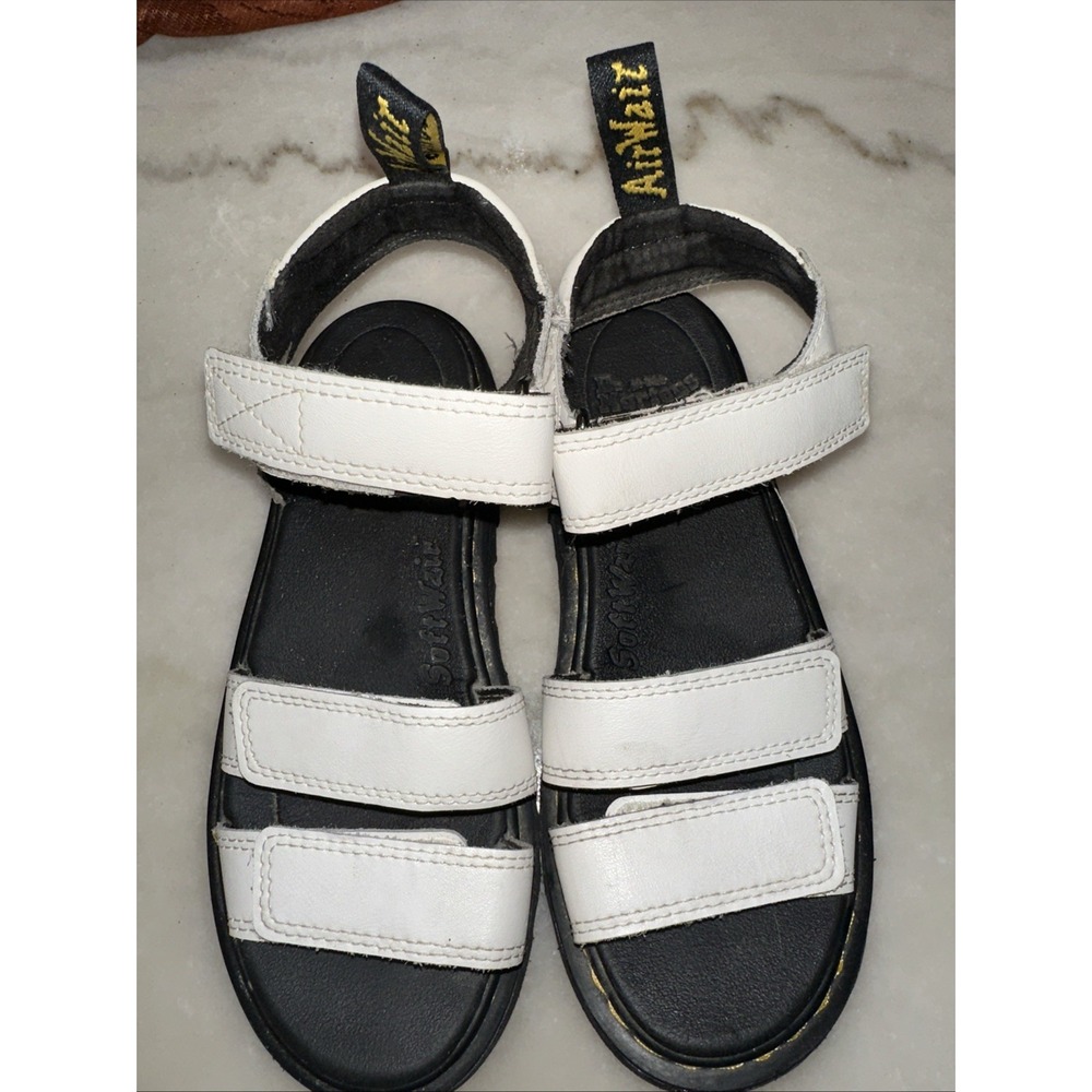 Dr. Martens Kids Sandal Junior Klaire Leather Strap Sandals Size 2 White